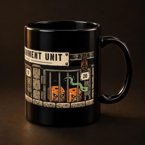 Dice Jail After Dark Mug