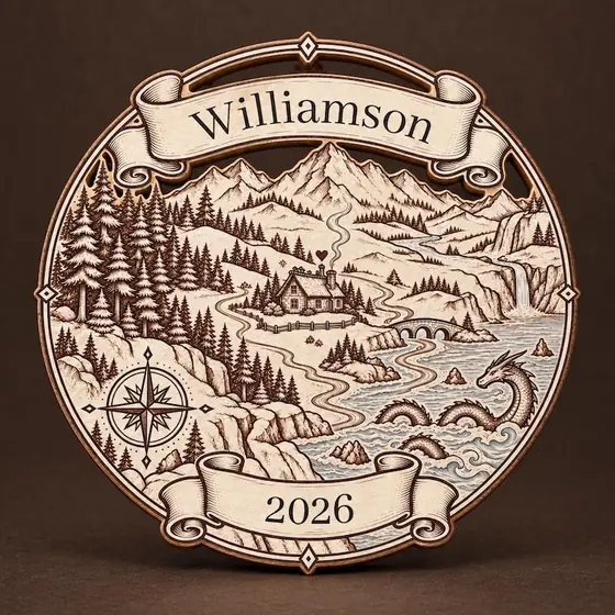 Personalised Fantasy Map Ornament